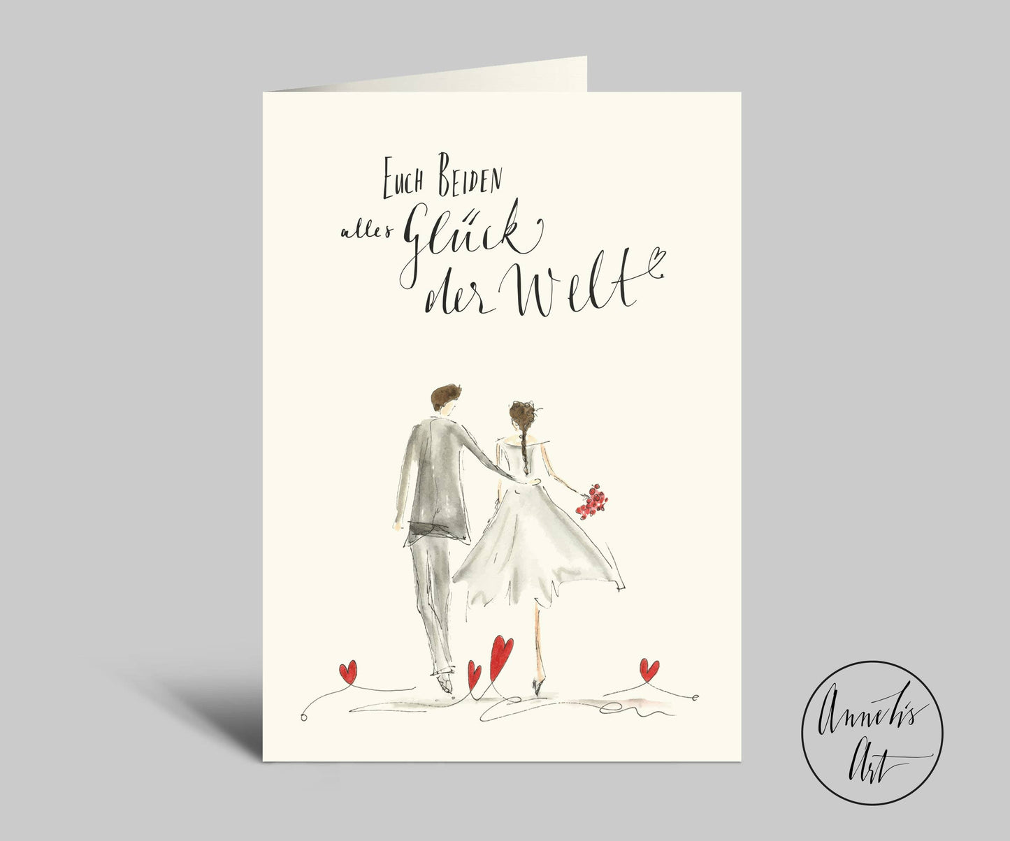 HOCHZEITSKARTE I MIT UMSCHLAG I VON ANNELIS ART