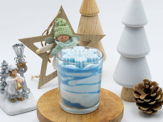 DUFTKERZEN I SCHNEEFLOCKE I SAUBERE WÄSCHE