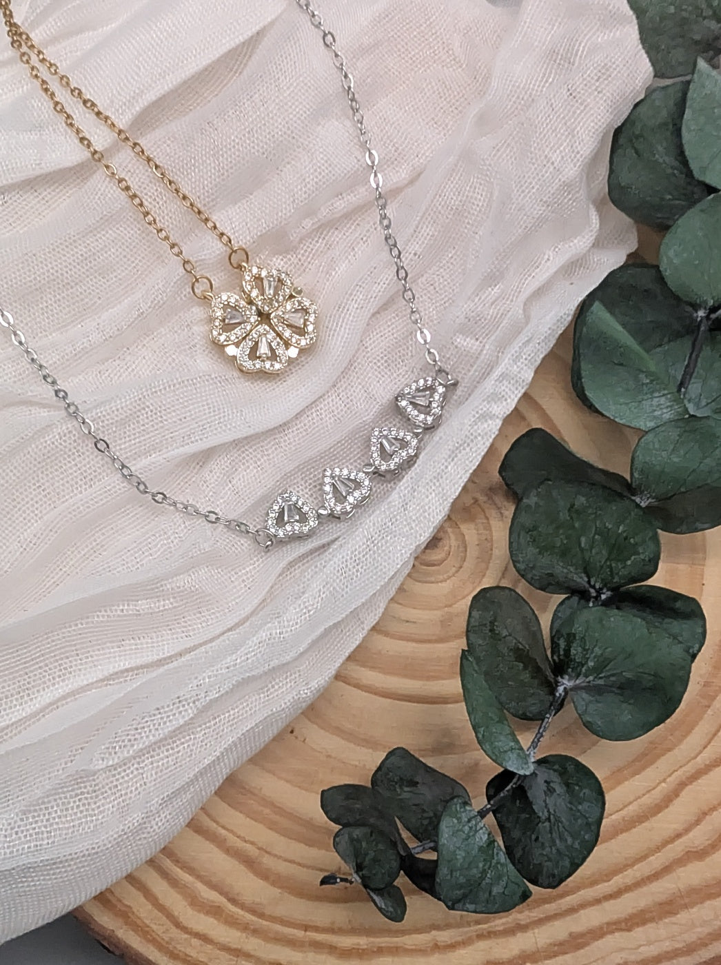 SWEET CLOVER KETTE in Gold und Silber
