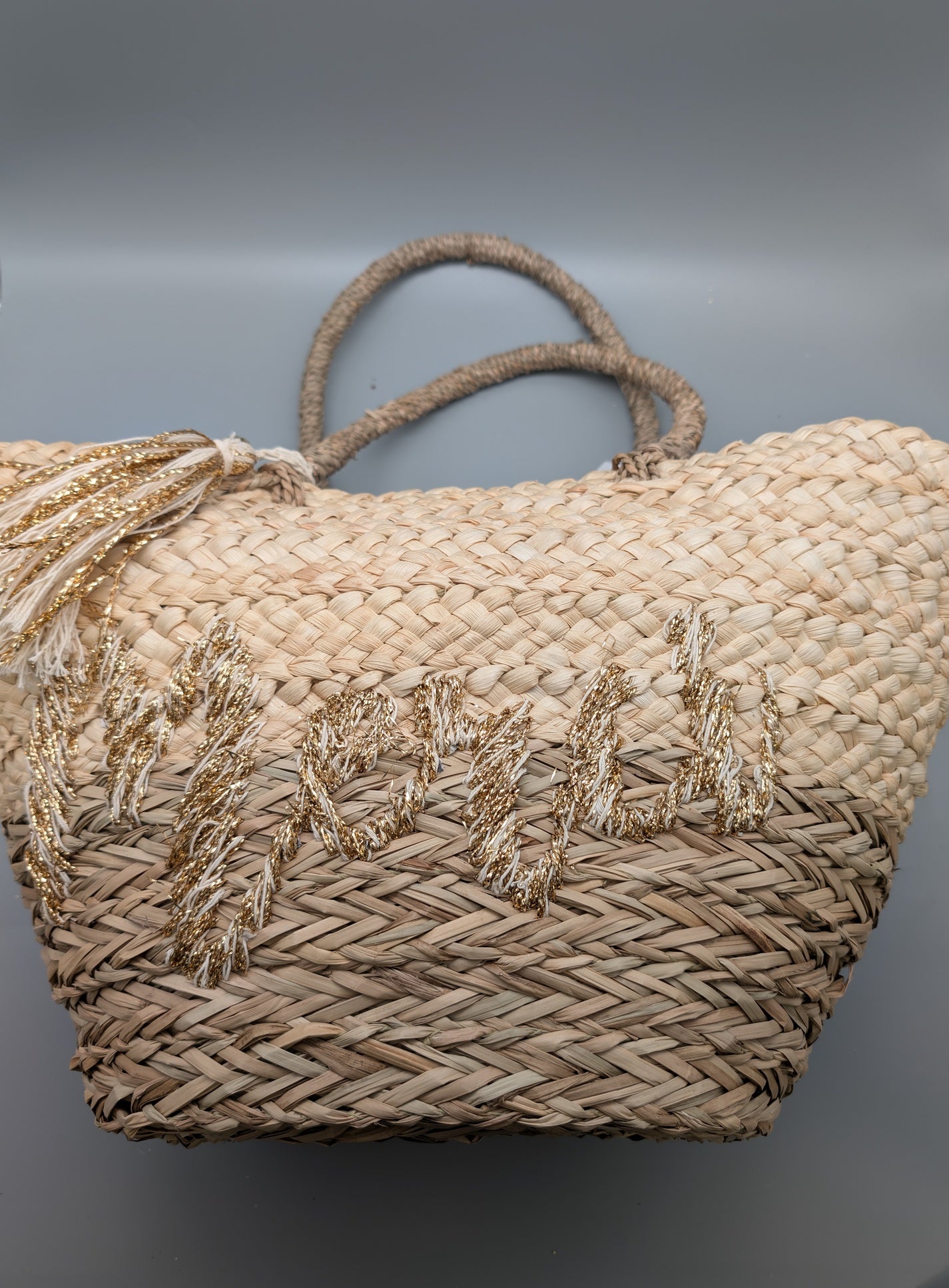 STRANDTASCHE I GOLD UND SILBER