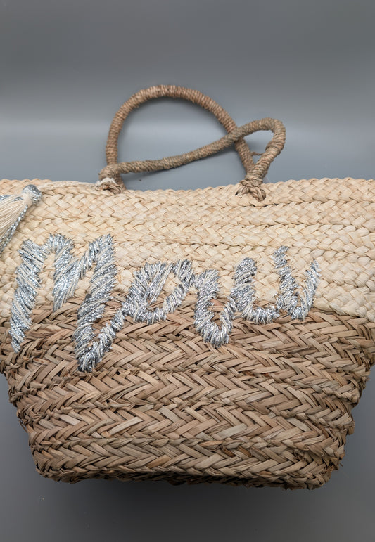 STRANDTASCHE I GOLD UND SILBER