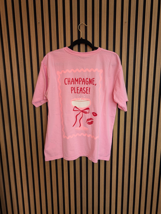 T-SHIRT CHAMPAGNE PLEASE I EINHEITSGRÖßE