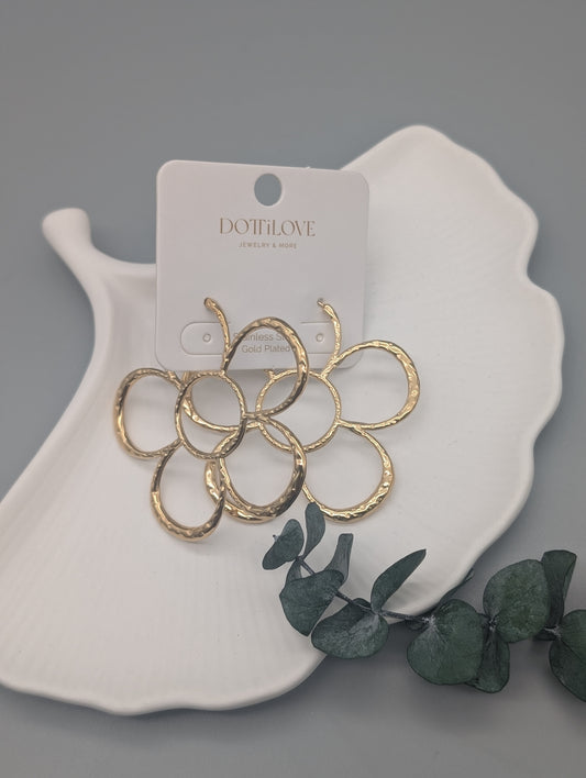 BLUMEN OHRRINGE I GOLD UND SILBER