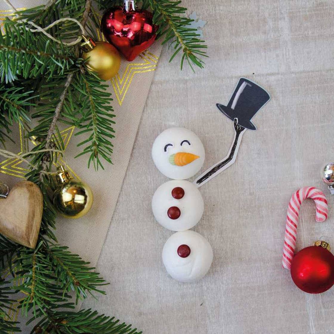 NASCHBEUTEL SCHNEEMANN I BASTELSET & SÜßIGKEITEN