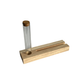 KARTENHALTER AUS HOLZ I MIT REAGENZGLAS
