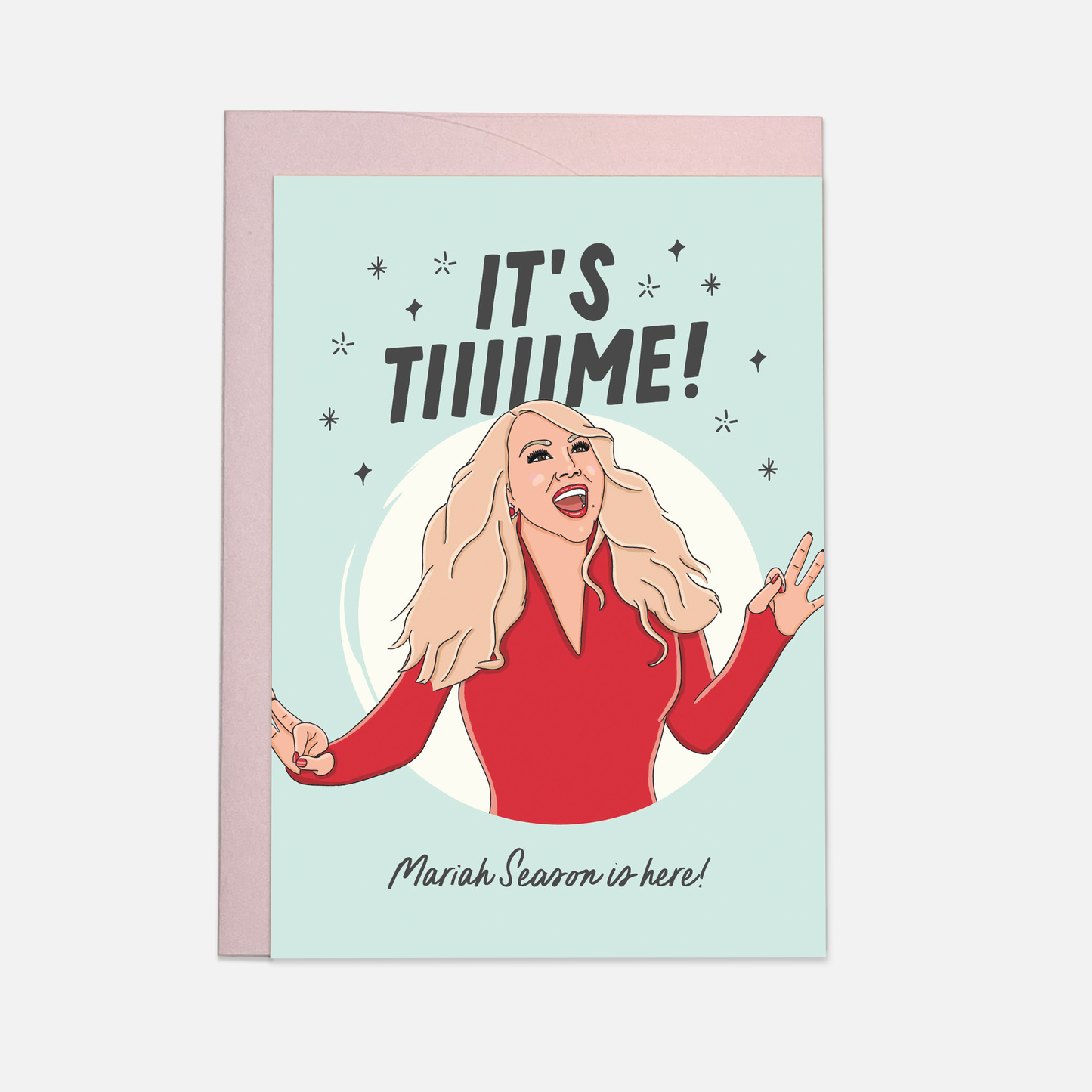 WEIHNACHTSKARTE I ITS TIIIME I MIT UMSCHLAG