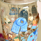 GLASBECHER I WINTER I MIT STROHHALM UND DECKEL