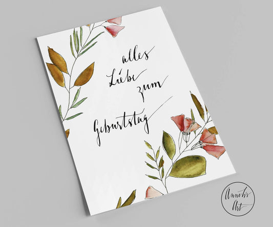 POSTKARTE I GEBURTSTAG I VON ANNELIS ART