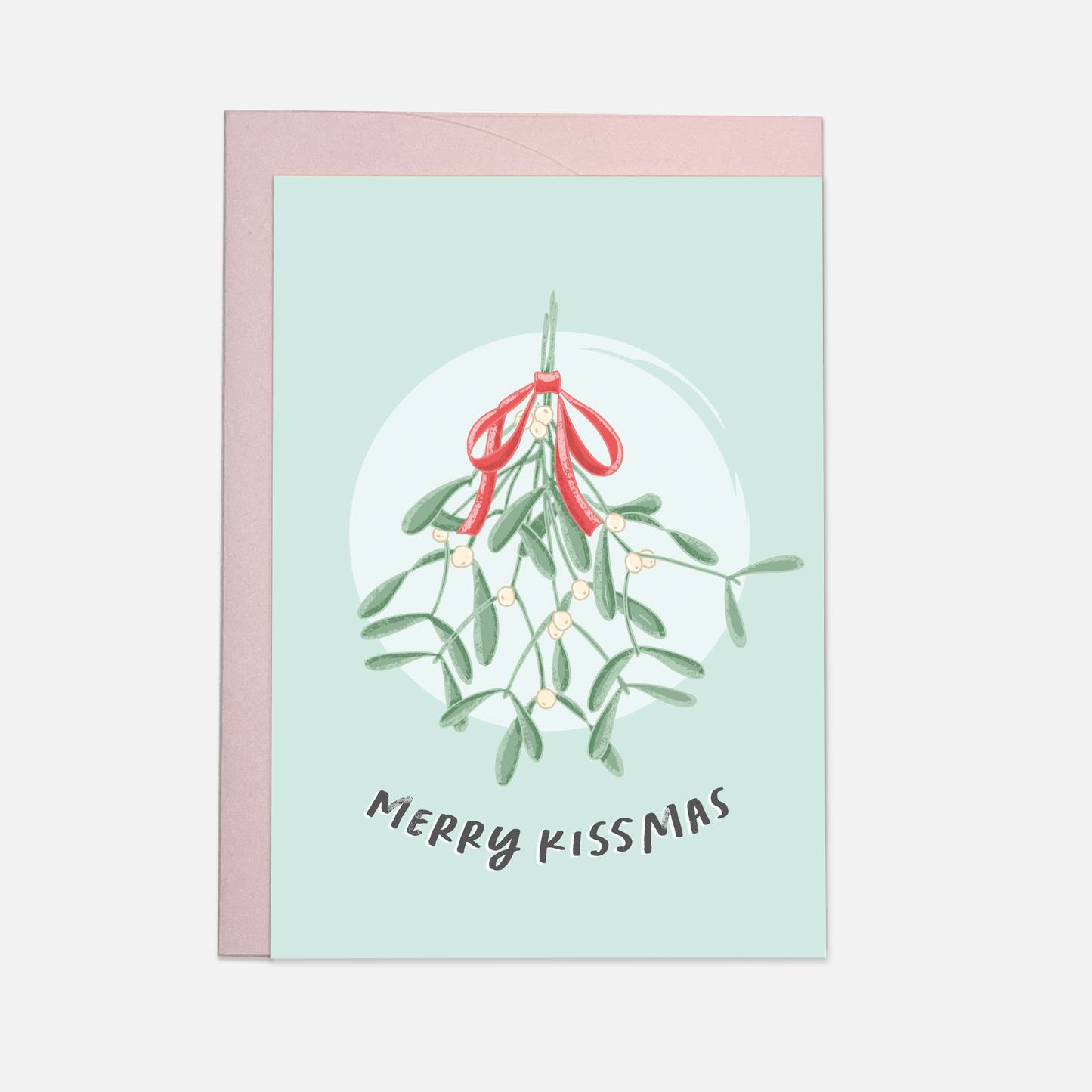 WEIHNACHTSKARTE I KISSMAS I MIT UMSCHLAG