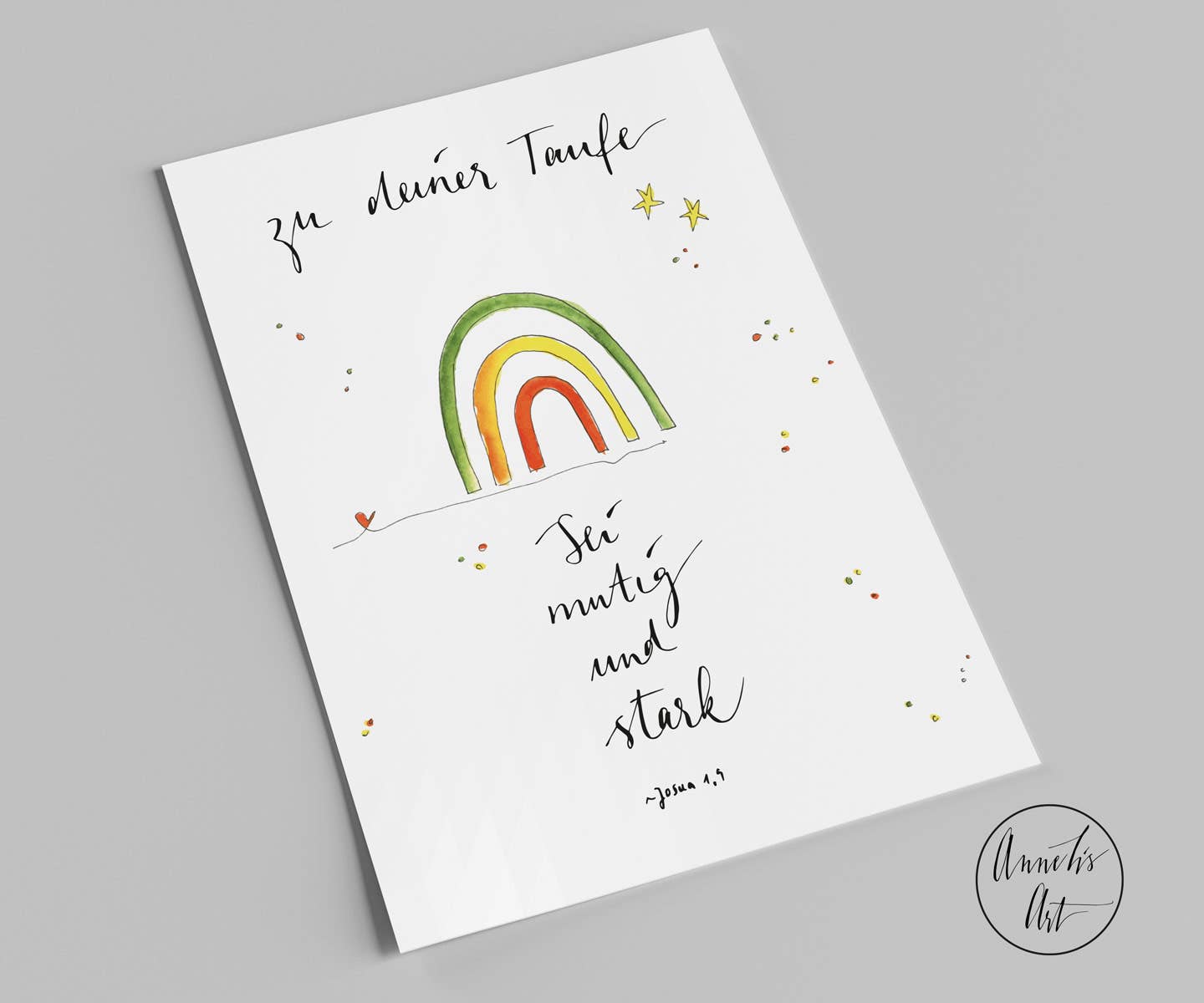 POSTKARTE I TAUFE I VON ANNELIS ART