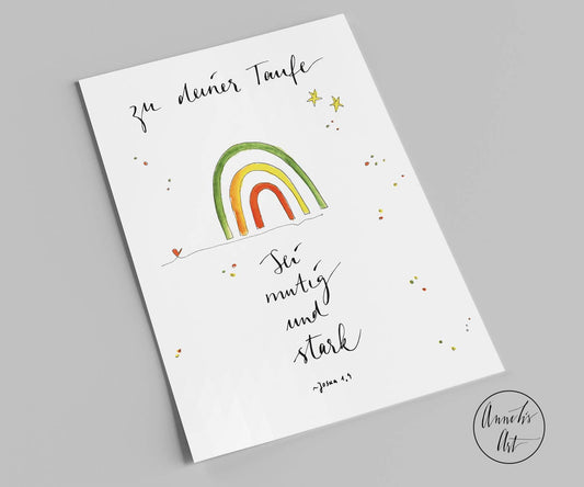 POSTKARTE I TAUFE I VON ANNELIS ART