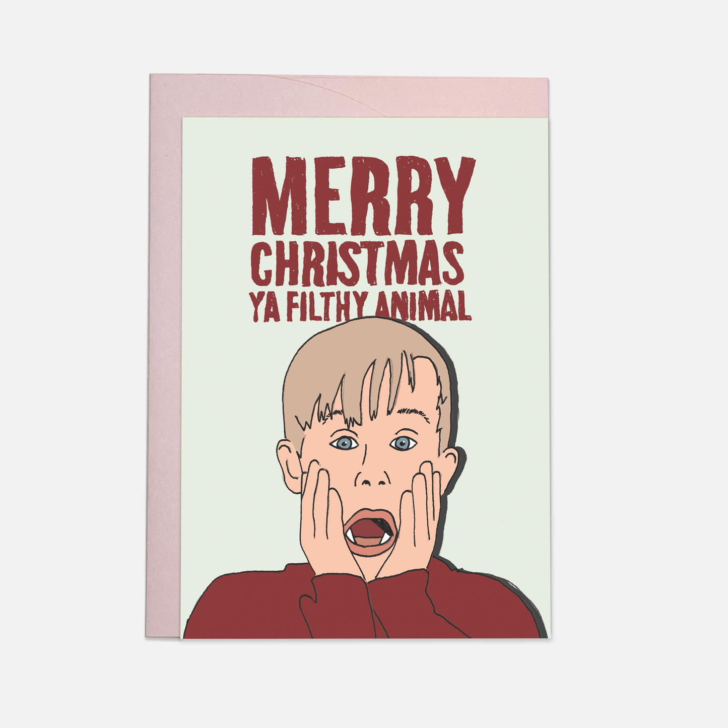 WEIHNACHTSKARTE I MERRY CHRISTMAS I MIT UMSCHLAG