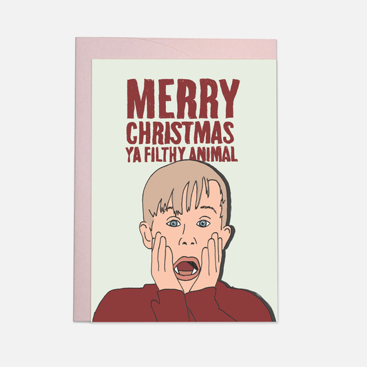 WEIHNACHTSKARTE I MERRY CHRISTMAS I MIT UMSCHLAG