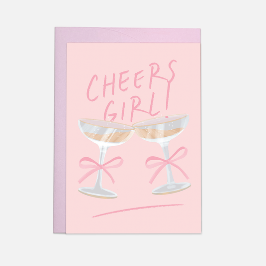 GRUßKARTE I CHEERS GIRL I MIT UMSCHLAG