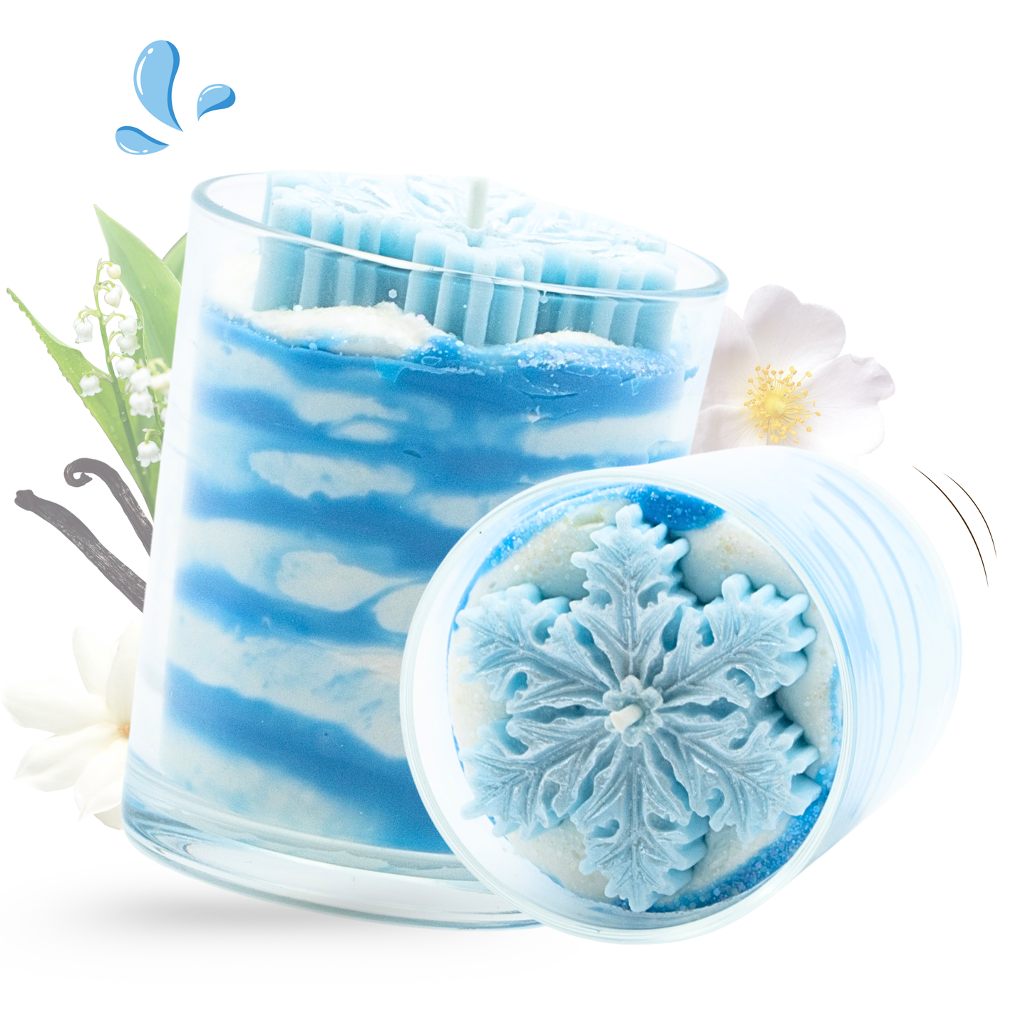 DUFTKERZEN I SCHNEEFLOCKE I SAUBERE WÄSCHE