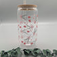 TRINKGLAS I GLASBECHER I MIT DECKEL UND STROHHALM I TULPEN