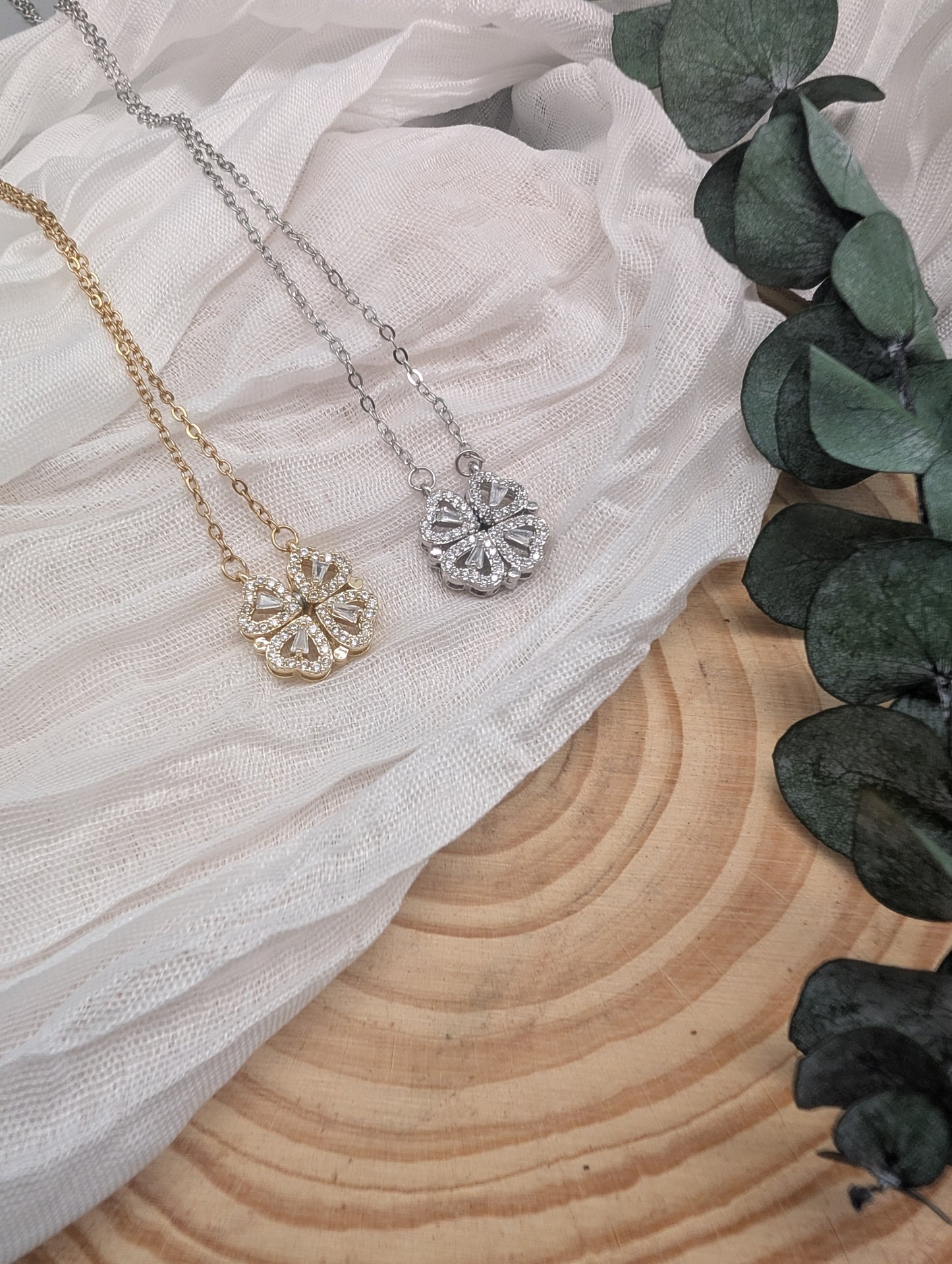 SWEET CLOVER KETTE in Gold und Silber