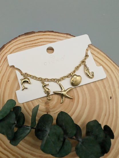 OCEAN ARMBAND I GOLD UND SILBER