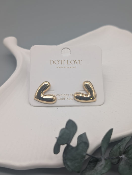 HERZ OHRRINGE I GOLD UND SILBER