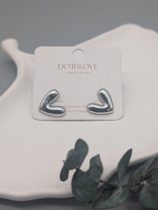 HERZ OHRRINGE I GOLD UND SILBER