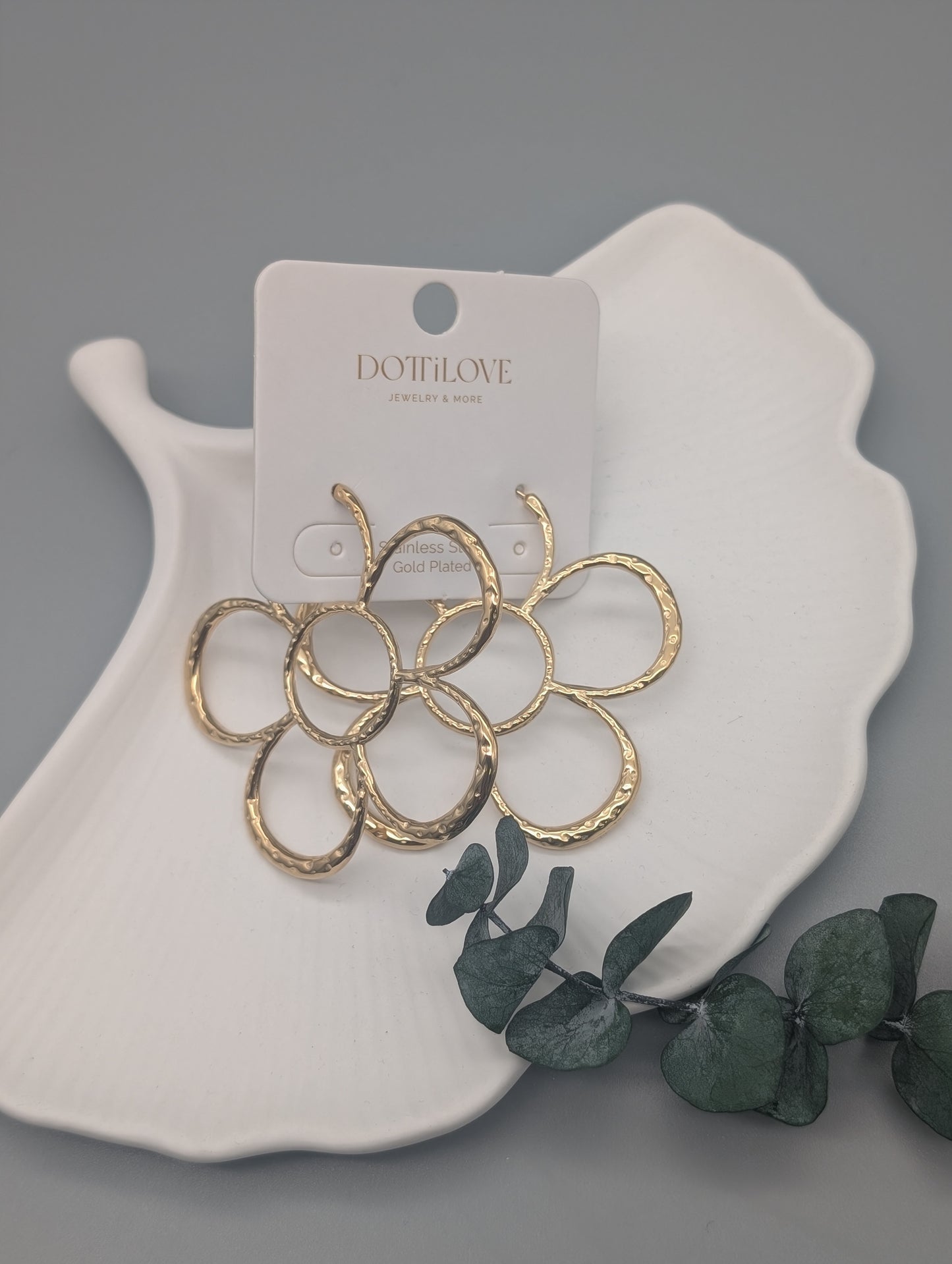 BLUMEN OHRRINGE I GOLD UND SILBER