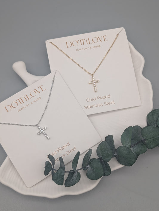 KREUZ KETTE I GOLD UND SILBER