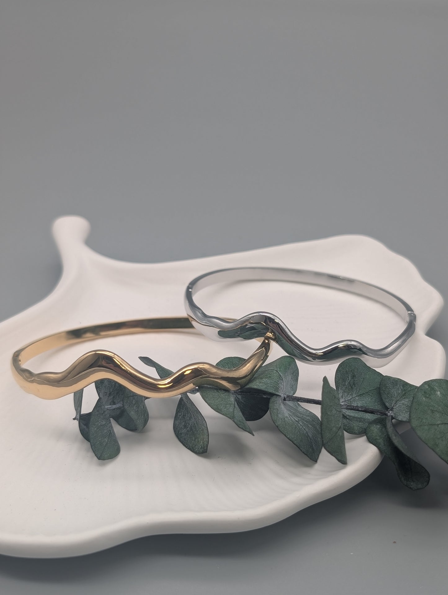 WELLENARMBAND I GOLD UND SILBER