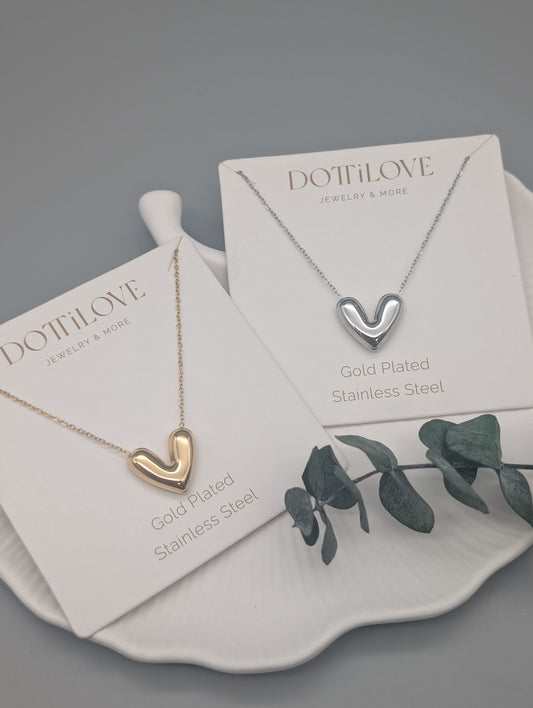 HERZ KETTE I GOLD UND SILBER