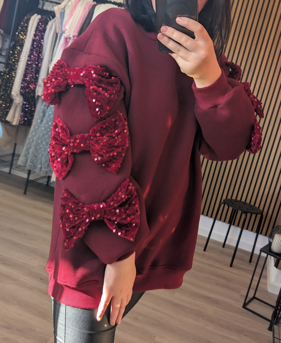 PULLOVER "BOW-GLAM"