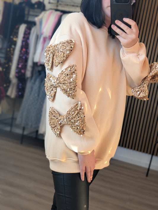 PULLOVER "BOW-GLAM"