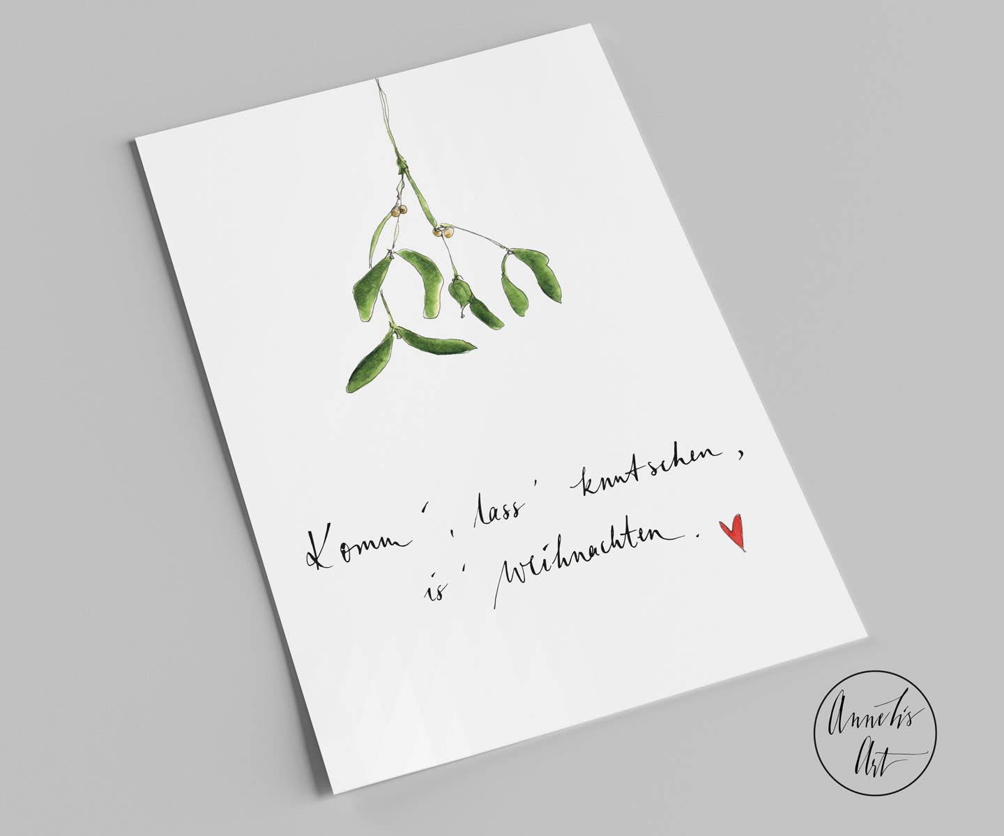 POSTKARTE I KOMM LASS KNUTSCHEN I WEIHNACHTEN