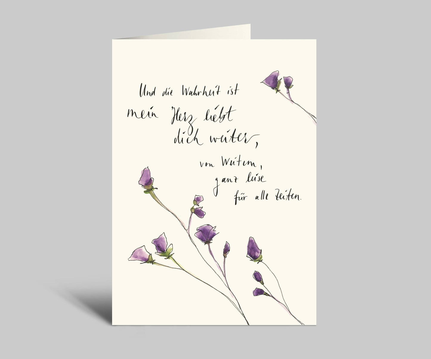 TRAUERKARTE I BLUMEN I MIT UMSCHLAG