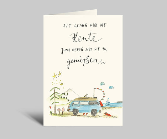 RUHESTANDSKARTE I REISE RENTNER I MIT UMSCHLAG