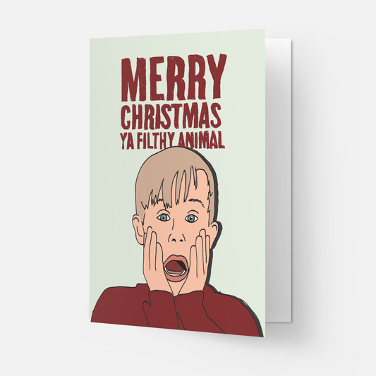 WEIHNACHTSKARTE I MERRY CHRISTMAS I MIT UMSCHLAG